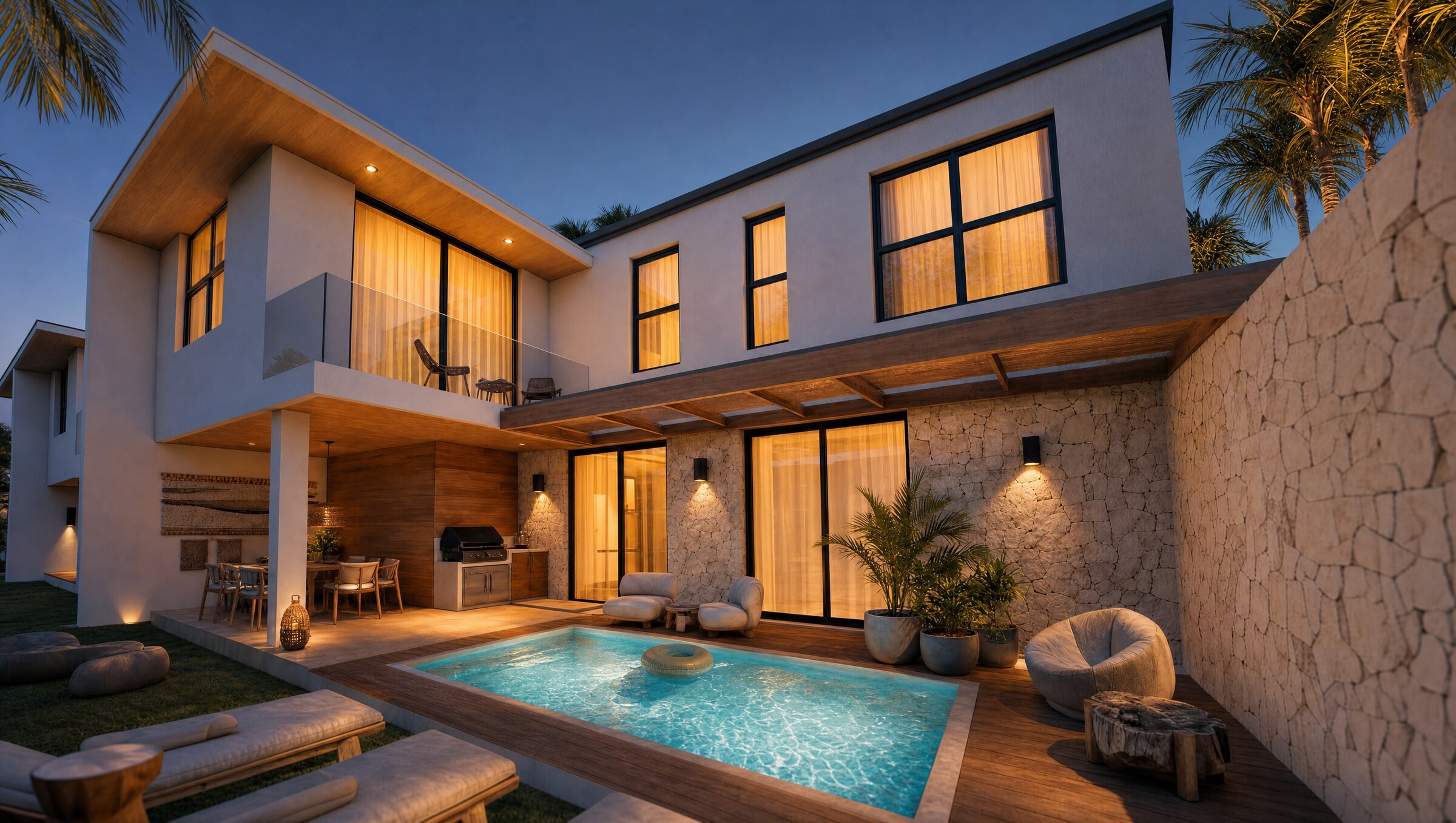 Evening at The Mansions at Riverland